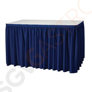 Skirting mit Plisseefalten dunkelblau 73 x 410cm | 100% Polyester | dunkelblau