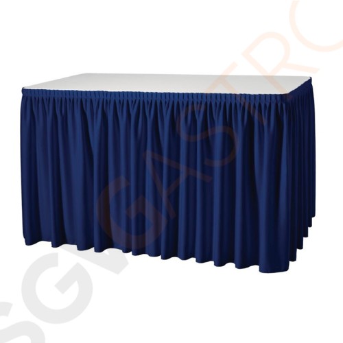 Skirting mit Plisseefalten dunkelblau 73 x 410cm | 100% Polyester | dunkelblau