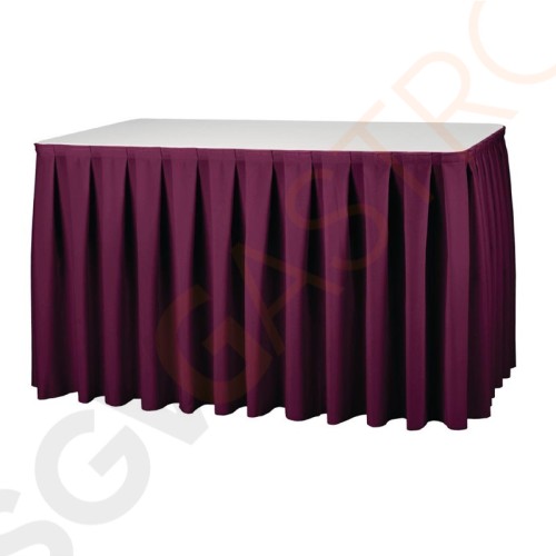 Skirting mit Kellerfalten bordeauxrot 73 x 410cm | 100% Polyester | bordeauxrot Skirting mit Kellerfalten bordeauxrot 73 x 410cm | 100% Polyester | bordeauxrot