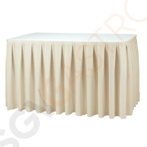 Skirting mit Kellerfalten ecru 73 x 410cm | 100% Polyester | ecru
