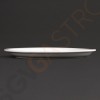 Olympia Linear ovale Teller 29,5cm 6 Stück | 29,5 x 22,7cm | Porzellan