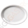 Olympia Linear ovale Teller 29,5cm 6 Stück | 29,5 x 22,7cm | Porzellan