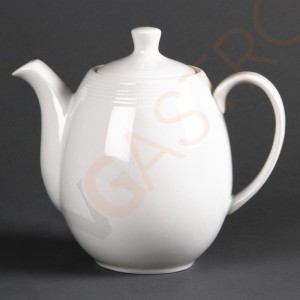 Olympia Linear Tee/-Kaffeekannen 1L 4 Stück | Kapazität: 1L | Porzellan