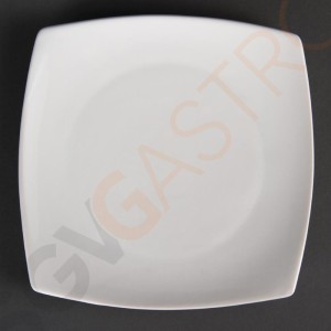 Olympia Whiteware abgerundete quadratische Teller 18,5cm U169 | 18,5 x 18,5cm | 12 Stück