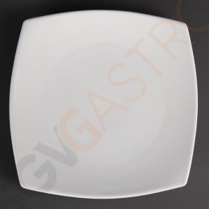 Olympia Whiteware abgerundete quadratische Teller 24cm U170 | 24 x 24cm | 12 Stück