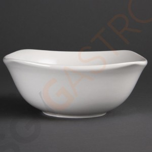 Olympia Whiteware abgerundete quadratische Schalen 22cm U175 | 22 x 22cm | 12 Stück