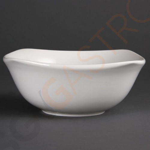 Olympia Whiteware abgerundete quadratische Schalen 22cm U175 | 22 x 22cm | 12 Stück
