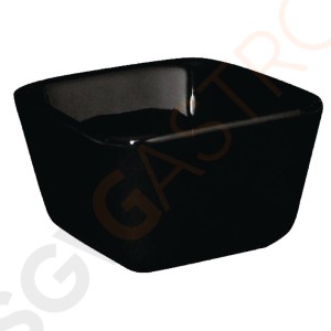 Olympia Black Porcelain quadratische Minischalen 7,5cm 12 Stück | 5 x 7,5 x 7,5cm | Steingut