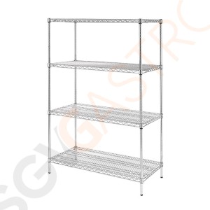 Vogue Vorratsregal 122 x 61cm 4 Regalablagen | galvanisiertes Zink | 184 x 122 x 61cm Vogue Vorratsregal 122 x 61cm 4 Regalablagen | galvanisiertes Zink | 184 x 122 x 61cm