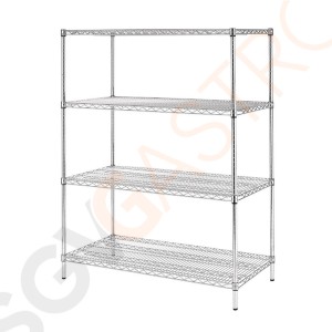 Vogue Vorratsregal 152,5 x 61cm 4 Regalablagen | galvanisiertes Zink | 184 x 152,5 x 61cm Vogue Vorratsregal 152,5 x 61cm 4 Regalablagen | galvanisiertes Zink | 184 x 152,5 x 61cm