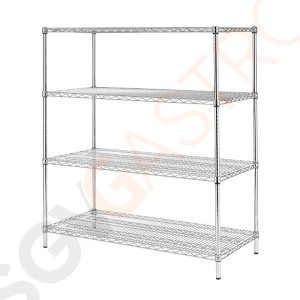 Vogue Vorratsregal 183 x 61cm 4 Regalablagen | galvanisiertes Zink | 184 x 183 x 61cm Vogue Vorratsregal 183 x 61cm 4 Regalablagen | galvanisiertes Zink | 184 x 183 x 61cm