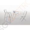 Bolero Bistrostühle mit gerundeter Armlehne Aluminium 4 Stück | Sitzhöhe: 45cm | 73,5 x 53 x 58cm | Aluminium