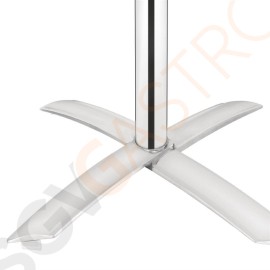 Bolero runder klappbarer Tisch Edelstahl 1 Bein 60cm 72 x 60(Ø)cm | Aluminium und Edelstahl