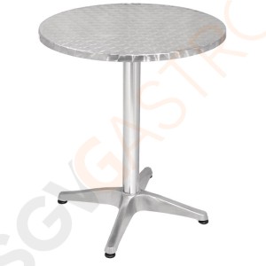 Bolero runder Bistrotisch Edelstahl 1 Bein 60cm 72 x 60(Ø)cm | Edelstahl und Aluminium