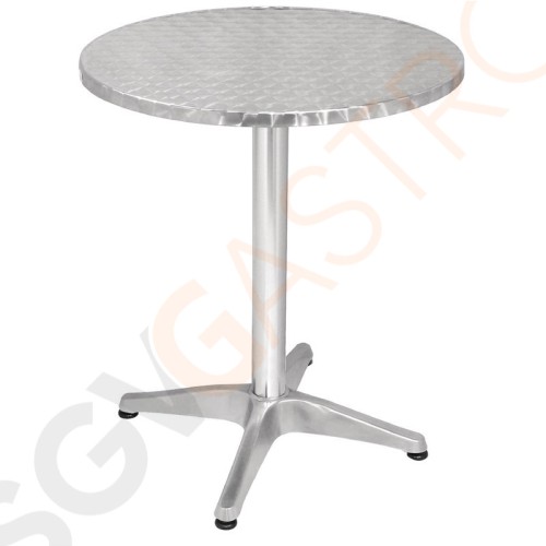 Bolero runder Bistrotisch Edelstahl 1 Bein 60cm 72 x 60(Ø)cm | Edelstahl und Aluminium Bolero runder Bistrotisch Edelstahl 1 Bein 60cm 72 x 60(Ø)cm | Edelstahl und Aluminium