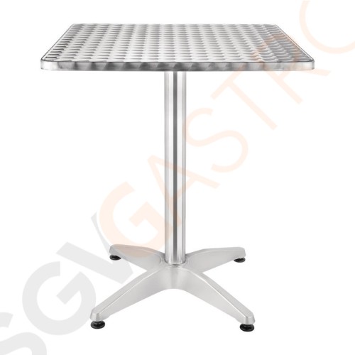 Bolero quadratischer Bistrotisch Edelstahl 1 Bein 60cm 72 x 60 x 60cm | Edelstahl und Aluminium Bolero quadratischer Bistrotisch Edelstahl 1 Bein 60cm 72 x 60 x 60cm | Edelstahl und Aluminium
