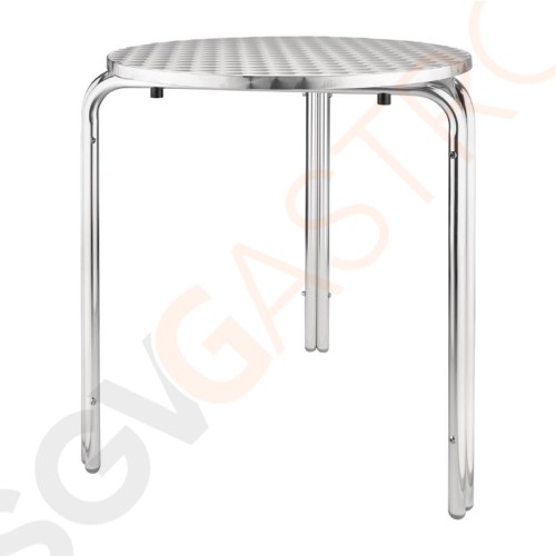 Bolero runder Bistrotisch Edelstahl 3 Beine 60cm 72 x 60(Ø)cm | Edelstahl und Aluminium Bolero runder Bistrotisch Edelstahl 3 Beine 60cm 72 x 60(Ø)cm | Edelstahl und Aluminium