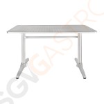 Bolero rechteckiger Tisch Edelstahl 120 x 60cm 72 x 120 x 60cm | Edelstahl und Aluminium