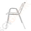 Bolero Bistrostühle mit Unterarmlehne Aluminium 4 Stück | Sitzhöhe: 45cm | 78 x 60 x 49,5cm | Aluminium