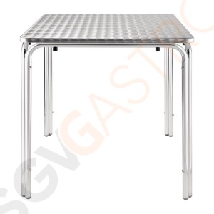 Bolero quadratischer Bistrotisch Edelstahl 4 Beine 70cm 72 x 70 x 70cm | Edelstahl und Aluminium