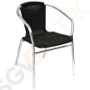 Bolero Rattanstühle mit Armlehne in Aluminiumdesign schwarz 4 Stück | Sitzhöhe: 45cm | 73,5 x 53 x 58cm | Aluminium und PE-Rattan | schwarz Bolero Rattanstühle mit Armlehne in Aluminiumdesign schwarz 4 Stück | Sitzhöhe: 45cm | 73,5 x 53 x 58cm | Aluminium und PE-Rattan | schwarz
