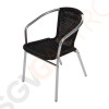 Bolero Rattanstühle mit Armlehne in Aluminiumdesign schwarz 4 Stück | Sitzhöhe: 45cm | 73,5 x 53 x 58cm | Aluminium und PE-Rattan | schwarz Bolero Rattanstühle mit Armlehne in Aluminiumdesign schwarz 4 Stück | Sitzhöhe: 45cm | 73,5 x 53 x 58cm | Aluminium und PE-Rattan | schwarz