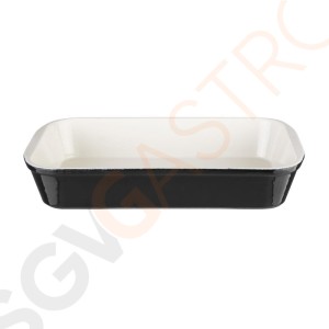 Vogue Auflaufform Gusseisen schwarz Größe: 65(H) x 355(B) x 220(T)mm. Material: Gusseisen. Induktionsgeeignet.