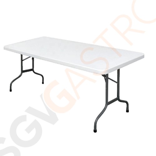 Bolero rechteckiger Klapptisch weiß 182,7cm 182,7(L)cm | Polyethylen und Stahl | weiß Bolero rechteckiger Klapptisch weiß 182,7cm 182,7(L)cm | Polyethylen und Stahl | weiß