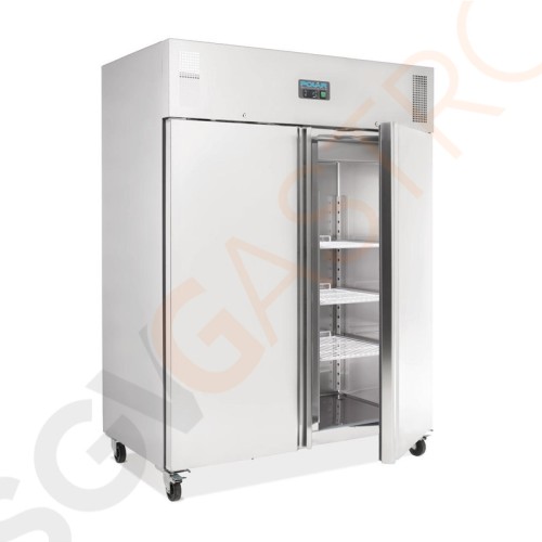 Polar Serie U Kühlschrank Edelstahl 1300L 88W/230V | 201 x 148,5 x 83,5cm | (Nutz)Kapazität: 1300/934L | 2-türig | Edelstahl