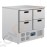 Polar Serie G Kühltisch mit 4 Schubladen 240L Arbeitstisch mit Kühlschrank, Edelstahl, 4 Schubladen.
