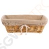Olympia Brotkorb Weide mit Futter 31,5 x 23cm 9,5 x 31,5 x 23cm | Korbweide