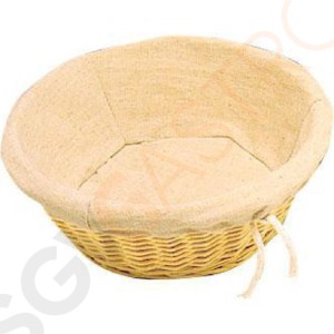 Olympia Brotkorb Weide mit Futter 25cm 9 x 25(Ø)cm | Korbweide