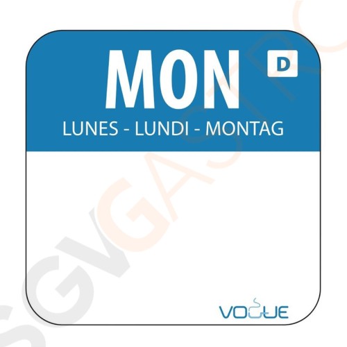 Vogue Selbstauflösende Lebensmittelrotationsetiketten Montag Montag. Vogue Selbstauflösende Lebensmittelrotationsetiketten Montag Montag.