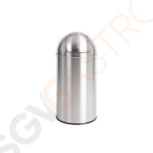 Bolero Abfalleimer mit Drückdeckel 40L Kapazität: 40L | Edelstahl