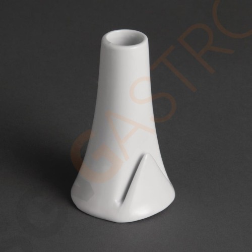 Olympia Whiteware Blumenvasen mit Kartenhalter 10cm 12 Stück | 10(H)cm | Porzellan Olympia Whiteware Blumenvasen mit Kartenhalter 10cm 12 Stück | 10(H)cm | Porzellan