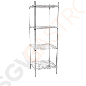 Vogue Vorratsregal 61 x 61cm 4 Regalablagen | galvanisiertes Zink | 183 x 61 x 61cm Vogue Vorratsregal 61 x 61cm 4 Regalablagen | galvanisiertes Zink | 183 x 61 x 61cm