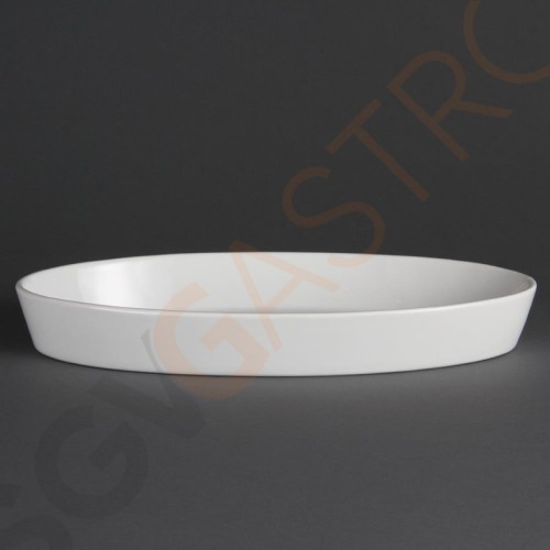 Olympia Whiteware ovale Auflaufformen 33 x 18cm W422 | 4,2 x 33 x 18cm | 6 Stück