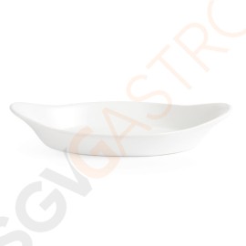 Olympia Whiteware ovale Gratinschalen weiß 23 x 13cm W427 | 4,1(H) x 23(B) x 13(T)cm | 6 Stück