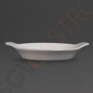 Olympia Whiteware runde Gratinschalen weiß 17 x 14cm W439 | 2,6 x 17 x 14cm | 6 Stück Olympia Whiteware runde Gratinschalen weiß 17 x 14cm W439 | 2,6 x 17 x 14cm | 6 Stück