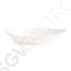 Olympia Whiteware ovale Gratinschalen weiß 25,3 x 14cm W440 | 4,9(H) x 25,3(B) x 14(T)cm | 6 Stück