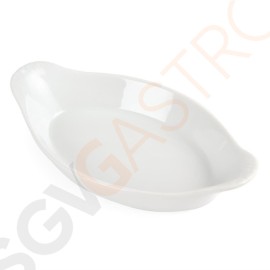 Olympia Whiteware ovale Gratinschalen weiß 20,4 x 11,5cm W441 | 3(H) x 20,4(B) x 11,5(T)cm | 6 Stück