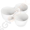 Olympia Whiteware dreifache Saucenschälchen 18cm 18 x 18 x 18cm | Porzellan