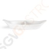 Olympia Whiteware ovale geteilte Gratinschalen weiß 29,5 x 15,5cm 6 Stück | 4,6(H) x 29,5(B) x 15,5(T)cm | Porzellan