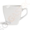 Olympia Whiteware quadratische Kaffeetassen 20cl 12 Stück | Kapazität: 20cl | Porzellan
