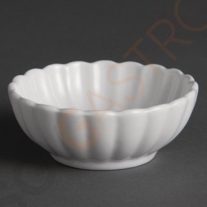 Olympia Whiteware runde Amuseschälchen gewellt 8cm 12 Stück | 3 x 8(Ø)cm | Porzellan Olympia Whiteware runde Amuseschälchen gewellt 8cm 12 Stück | 3 x 8(Ø)cm | Porzellan