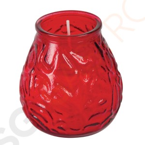 Bolsius Windlichter Lowboy rot 12 Stück | Brennzeit: 75 Stunden | rot