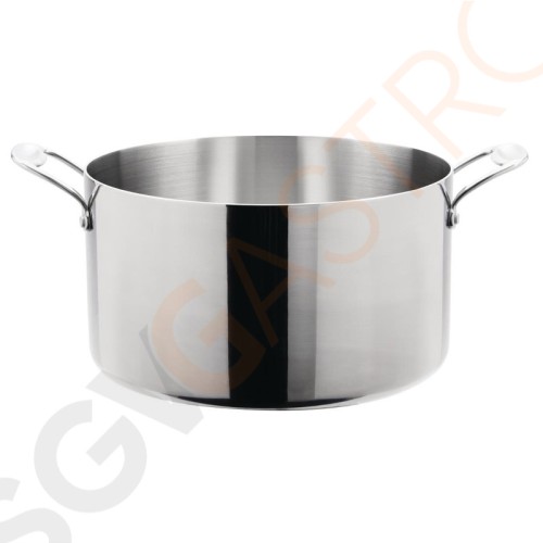 Vogue Tri Wall Kochtopf 9,5L Größe: 280(Ø)mm | Material: Edelstahl und Aluminium | Induktionsgeeignet | Deckel: Y426