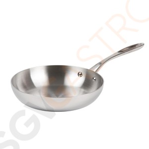 Vogue Tri Wall Bratpfanne 28cm Größe: 28(Ø)cm | Material: Edelstahl und Aluminium | Induktionsgeeignet.