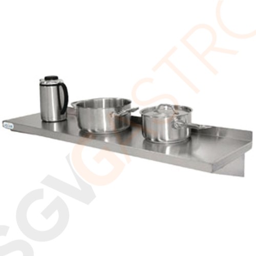 Vogue Edelstahl-Wandregal 180cm 180 x 30cm. Inklusive Wandbefestigung.