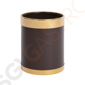 Bolero Papierkorb mit goldfarbenem Rand 10L Kapazität: 10L | puderbeschichteter Stahl Bolero Papierkorb mit goldfarbenem Rand 10L Kapazität: 10L | puderbeschichteter Stahl
